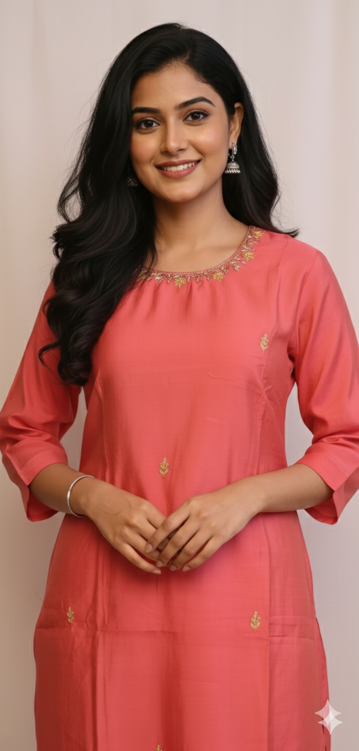 Hot Pink Kurti Set