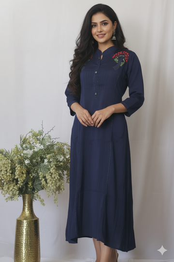 Navy Blue Kurta