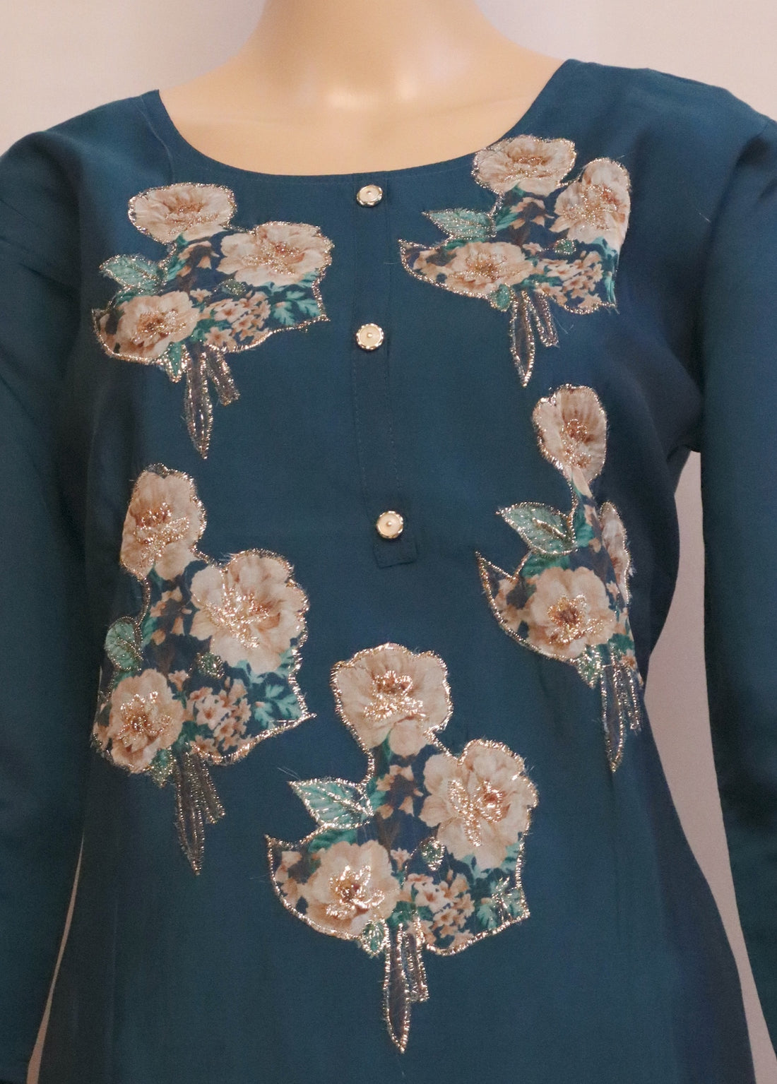 Teal Blue Kurti Set