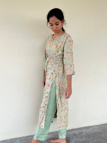 Green Alia Cut 2 Piece Set