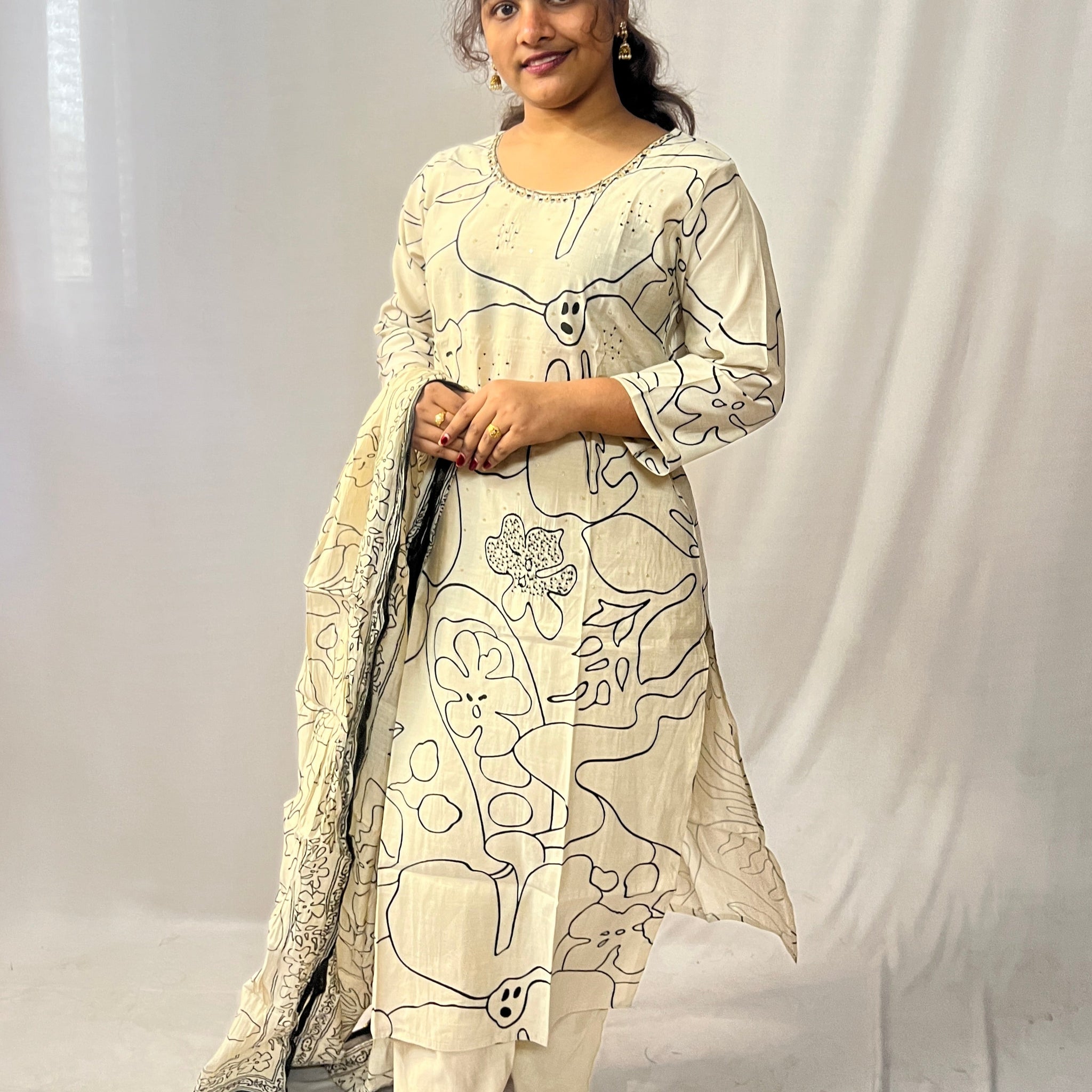 Cream Cotton Dress