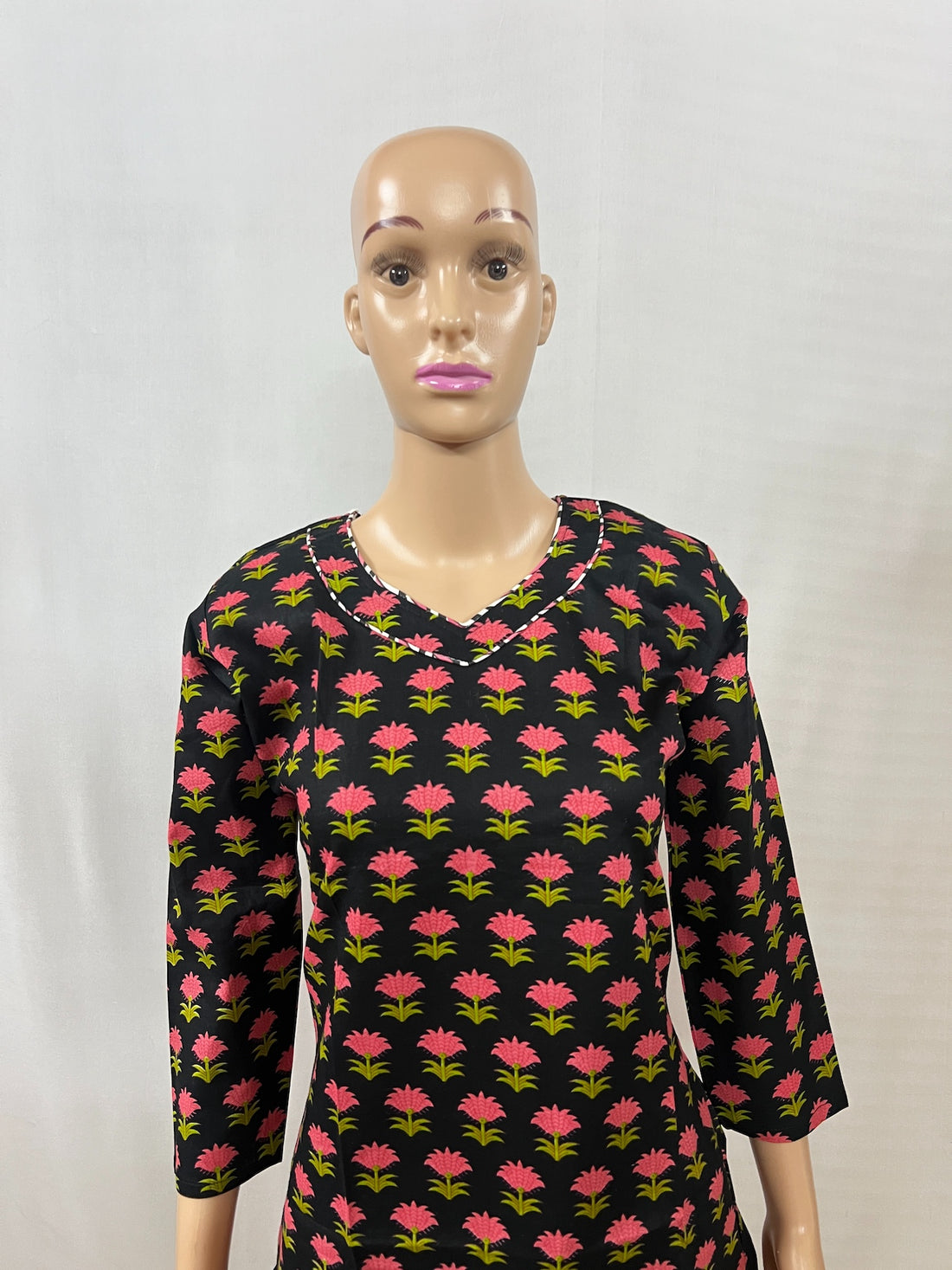 Black Digital Printed Kurti Set