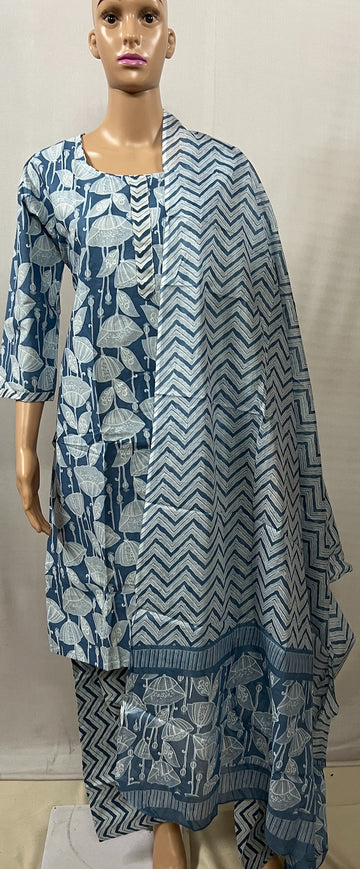 Light Blue Kurti Set