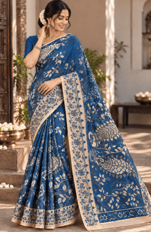 KALAMKARI ZARI KOTA COTTON SAREE