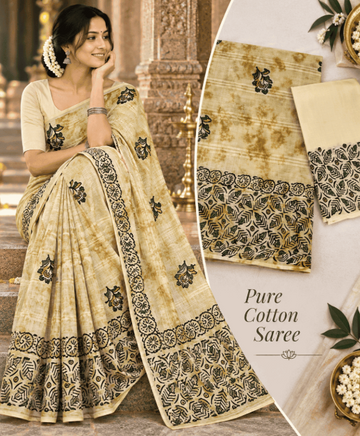 PURE COTTON PRINTED SAREE