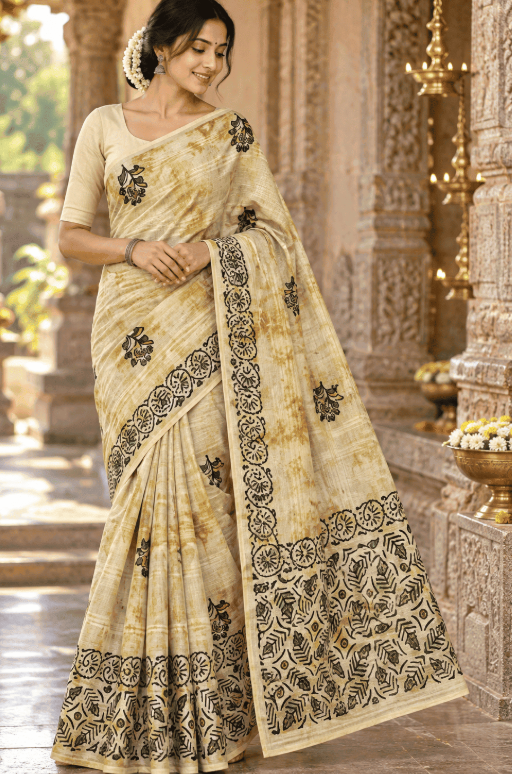 PURE COTTON PRINTED SAREE