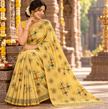 PURE COTTON PRINTED SAREE