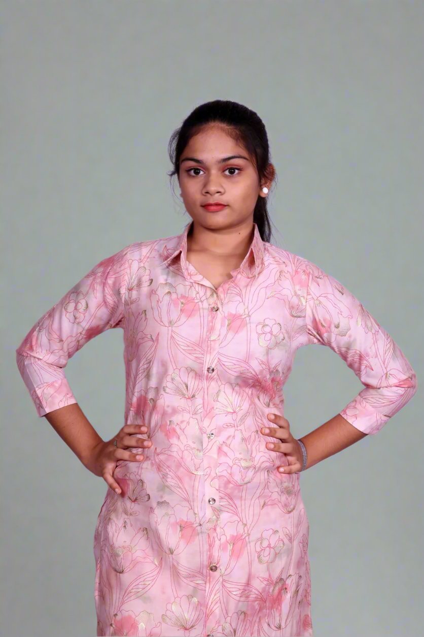 Pink Jaipur Cotton Coord Set
