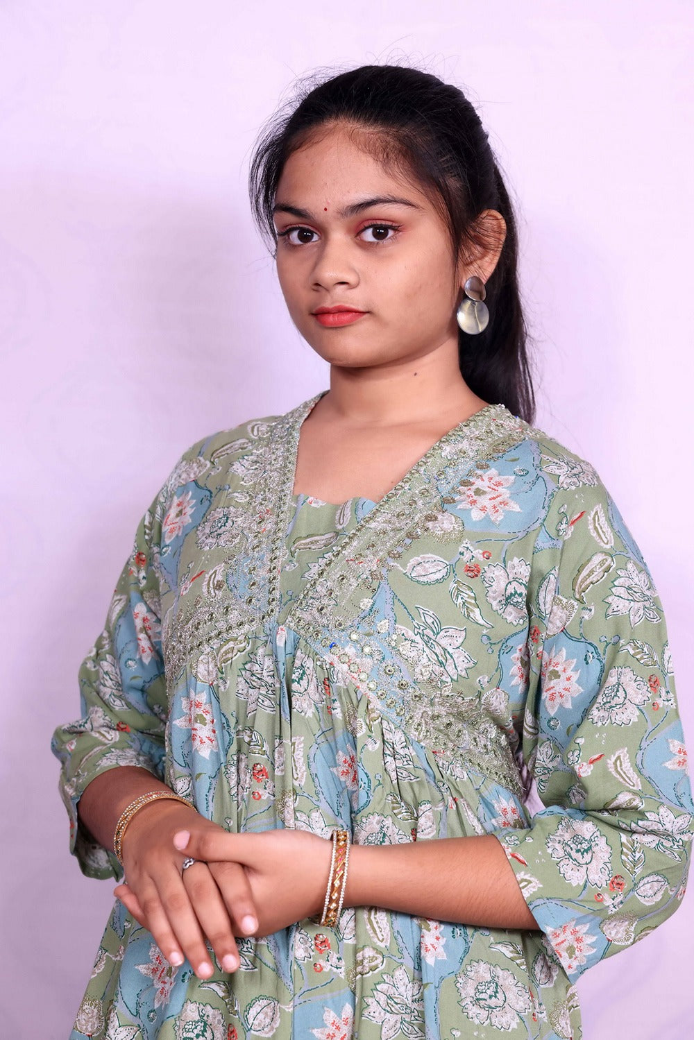 Mango Green Alia Cut Dress