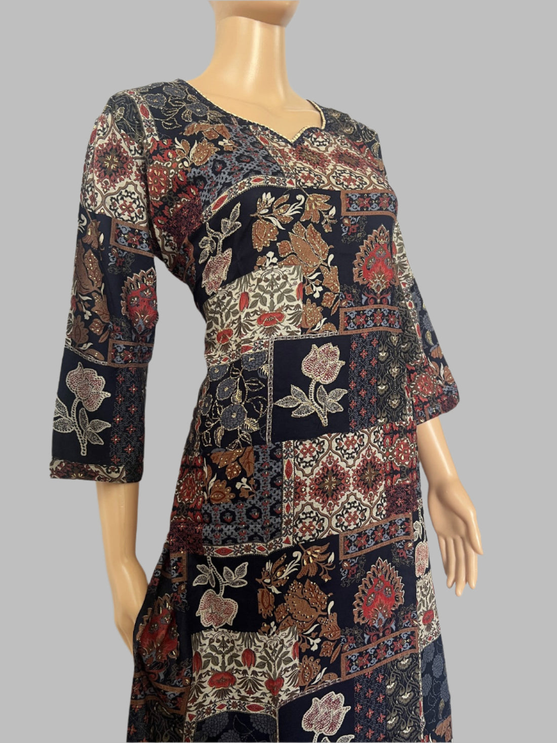 Black Digital Printed Kurti