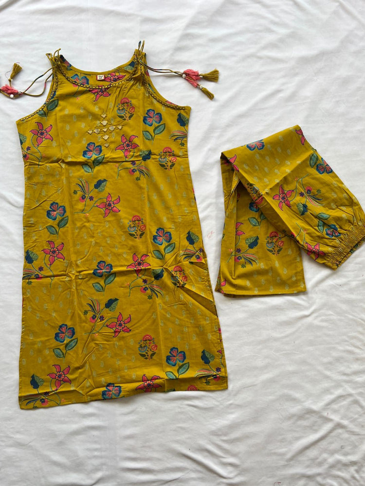 Mustard Yellow Pure Cotton Co-ord Set