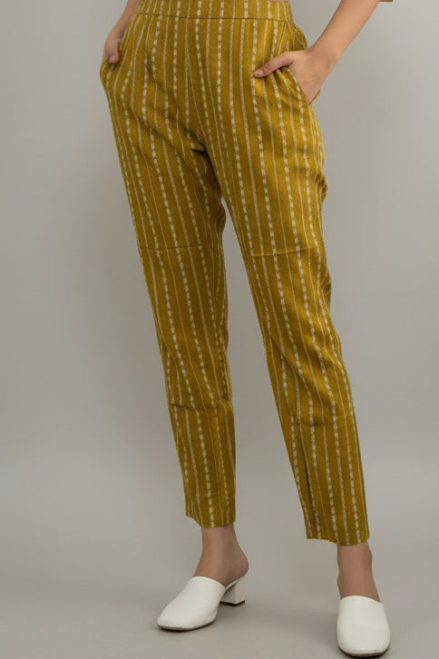 Mustard Yellow Handloom Co-ord Set