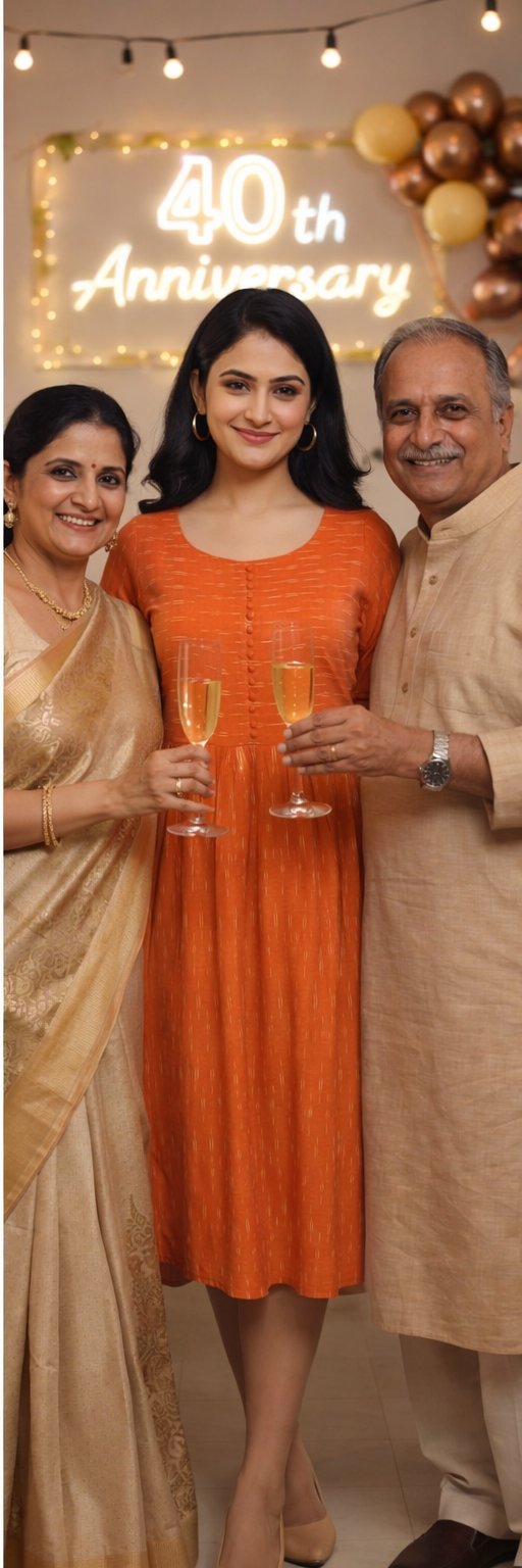 Orange Ikkat Kurti