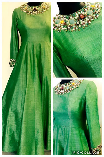 Customisable Embroidery Long Frock